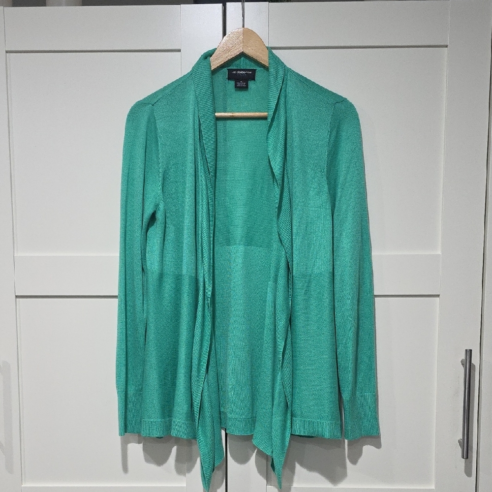 George Teal Draped Cardigan Sweater M